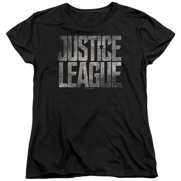 Justice League Movie - Metal Logo Women's Short Sleeve