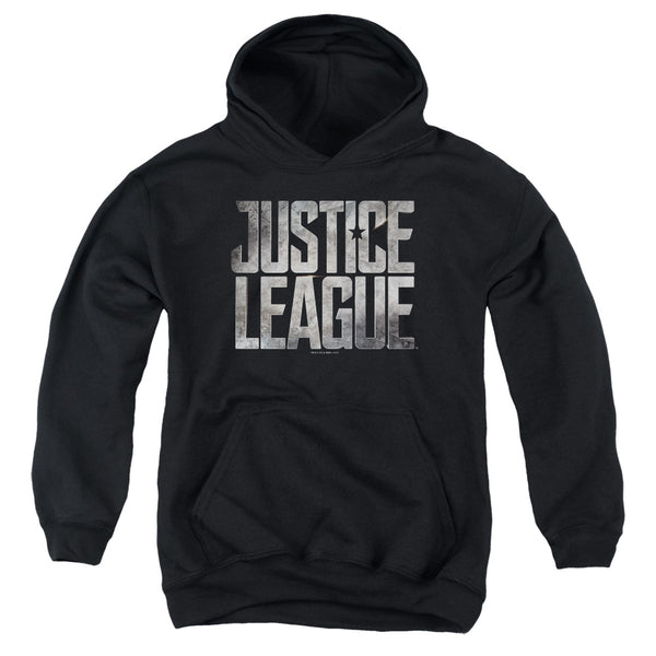 Justice League Movie - Metal Logo Youth Hooded Sweatshirt
