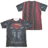 Justice League Movie - Superman Uniform (Front - Back Print) Adult Regular Fit Short Sleeve 65 - 35 Poly - Cotton
