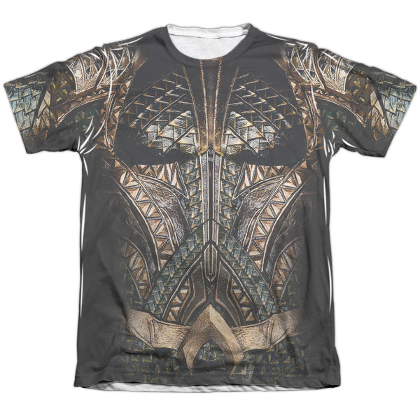 Justice League Movie - Aquaman Uniform Adult Regular Fit Short Sleeve 65 - 35 Poly - Cotton