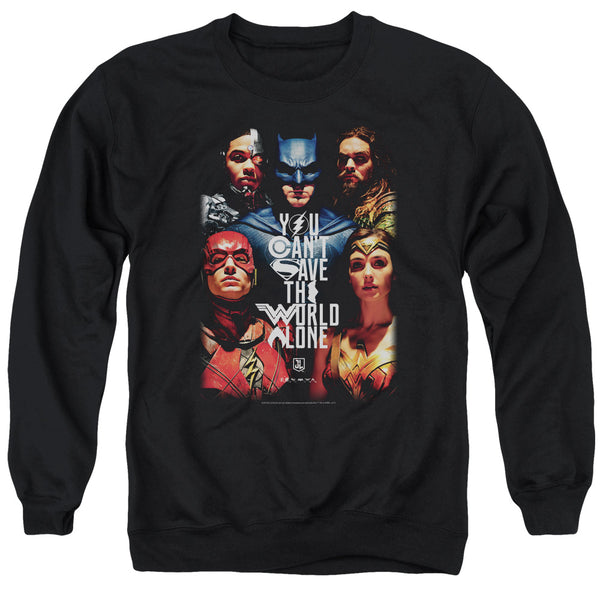 Justice League Movie - Save The World Poster Adult Crewneck Sweatshirt