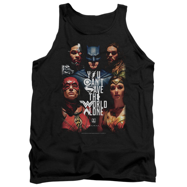 Justice League Movie - Save The World Poster Adult Tank Top
