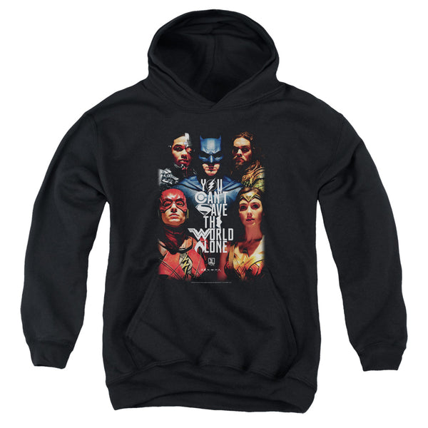 Justice League Movie - Save The World Poster Youth Hooded Sweatshirt