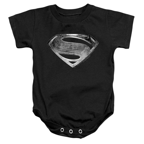 Justice League Movie - Superman Symbol Black Suit Infant Snapsuit