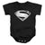 Justice League Movie - Superman Symbol Black Suit 2 Infant Snapsuit