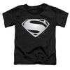 Justice League Movie - Superman Symbol Black Suit 2 Toddler Short Sleeve