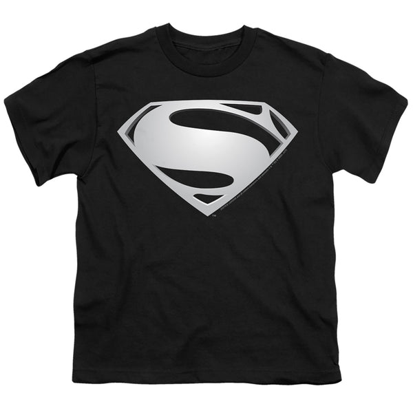 Justice League Movie - Superman Symbol Black Suit 2 Youth Short Sleeve