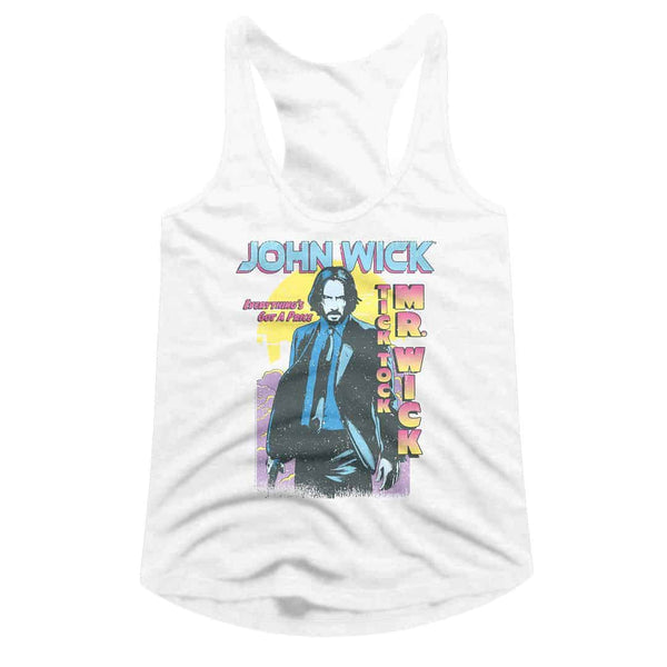 John Wick Tick Tock Mr Wick Gradient- Ladies Slimfit Racerback