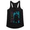 John Wick Vertical Text And Rectangle- Ladies Slimfit Racerback