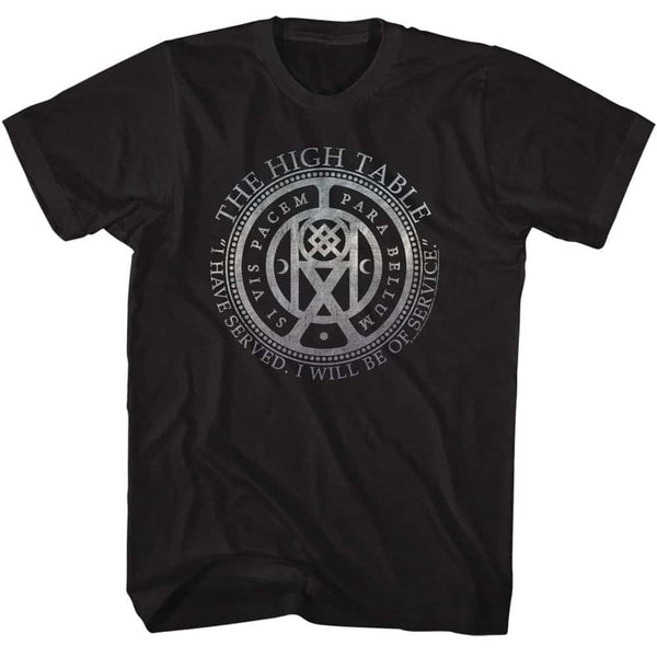 John Wick High Table Coin Symbol- Adult S/S Tshirt