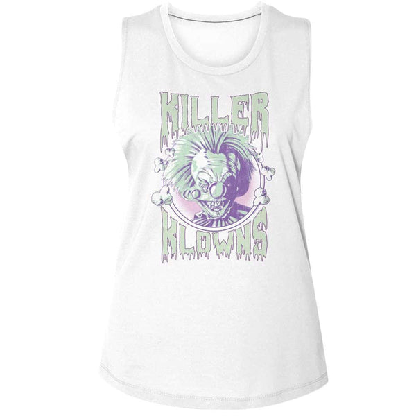 Killer Klowns Pastel Popcorn-Ladies Muscle Tank