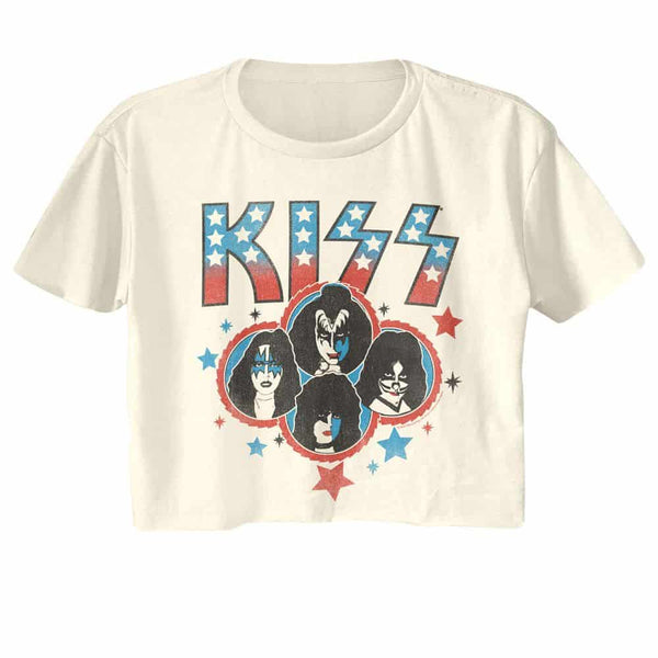 KISS Americana Stars-Natural Ladies S/S Festival Cali Crop