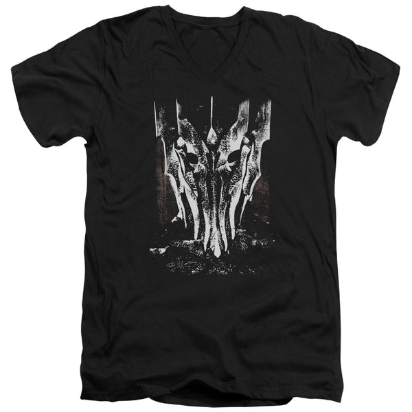 LOR - Big Sauron Head Adult Slim Fit V Neck Cotton