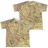 LORd Of The Rings - Middle Earth Map (Front - Back Print) Youth Short Sleeve 100% Poly