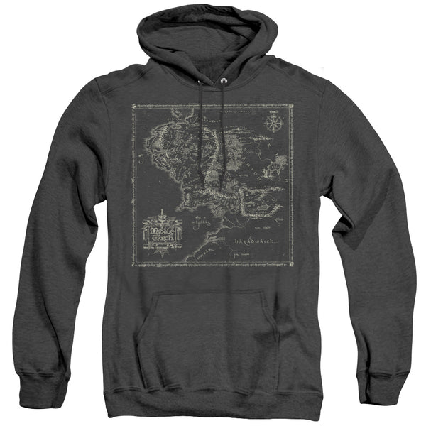 Lord Of The Rings - Map Of Me Adult Heather Hoodie