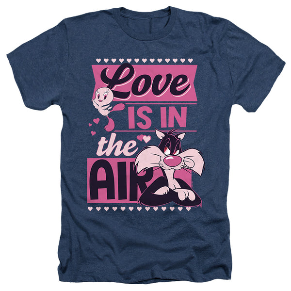 Looney Tunes - Valentine's Day Tweety Sylvester Love In The Air Adult Regular Fit Heather Short Sleeve