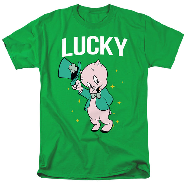 Looney Tunes - Porky Pig St. Patrick's Lucky Adult Regular Fit Short Sleeve