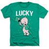 Looney Tunes - Porky Pig St. Patrick's Lucky Adult Regular Fit Heather Short Sleeve