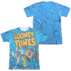 Looney Tunes - Collage Of Characters (Front - Back Print) Adult Regular Fit Short Sleeve 65 - 35 Poly - Cotton