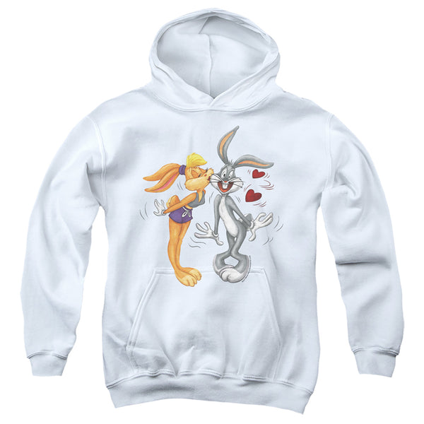 Looney Tunes - Bugs And Lola Kiss Valentine's Day Youth Hooded Sweatshirt