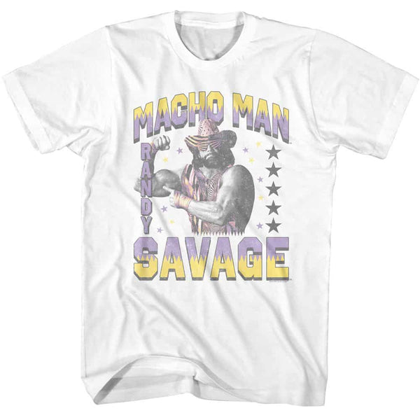 Macho Man Randy And Stars- S/S Tshirt
