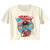 Motley Crue Allister With Us Flag-Natural Ladies S/S Festival Cali Crop