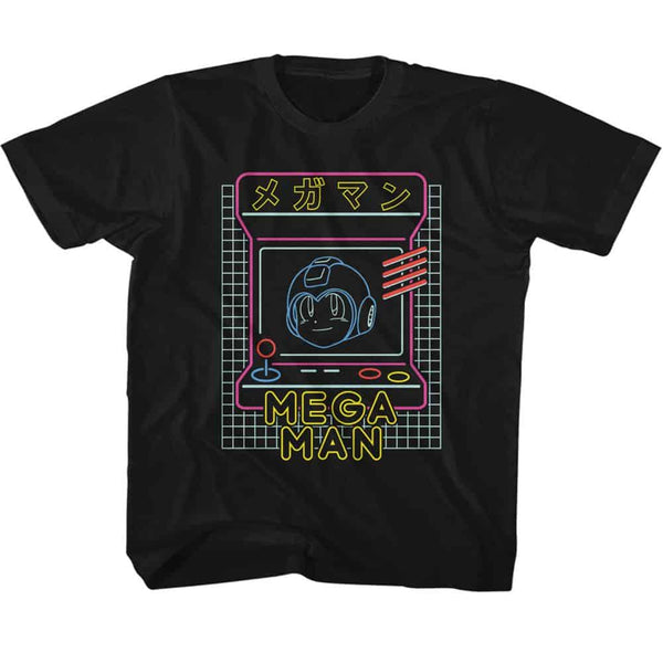 Mega Man Neon Arcade-Youth S/S Tshirt
