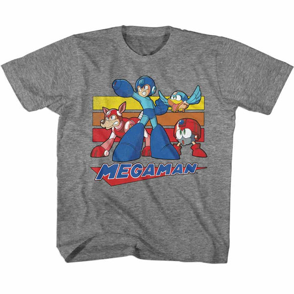 Mega Man Multi Color Rectangles-Toddler S/S Tshirt