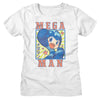 Mega Man Square And Stars-Ladies S/S Tshirt