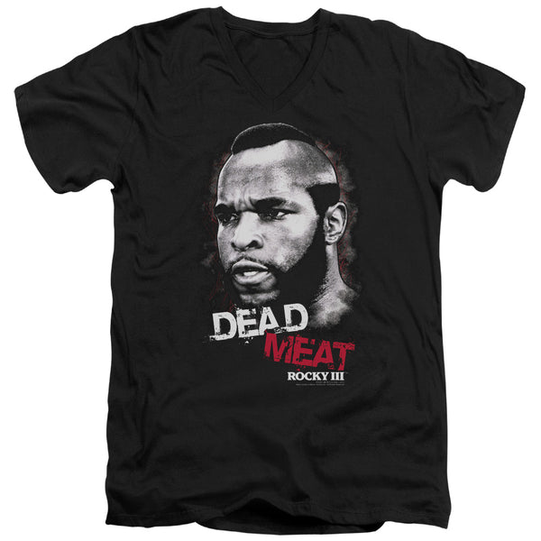 Rocky III - Dead Meat Adult Slim Fit V Neck Cotton