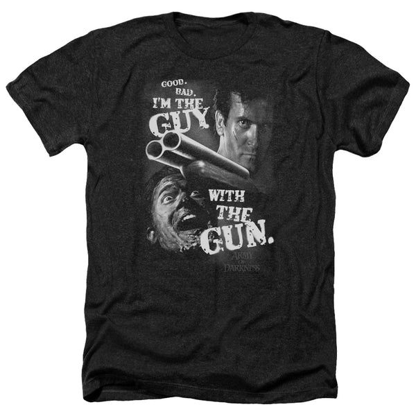 Army Of Darkness - Guy With The Gun Adult Regular Fit Heather Short Sleeve