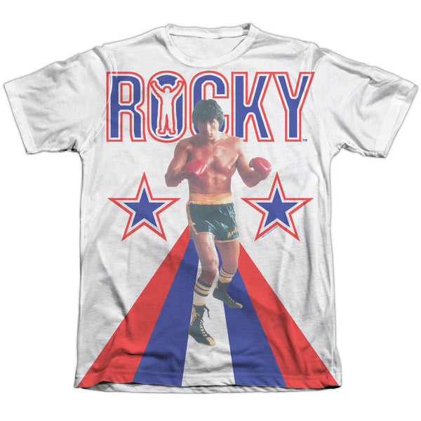 Rocky - Red White And Blue Adult Regular Fit Short Sleeve 65 - 35 Poly - Cotton