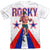Rocky - Red White And Blue Adult Regular Fit Short Sleeve 100% Poly