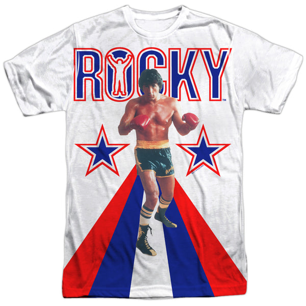 Rocky - Red White And Blue Adult Regular Fit Short Sleeve 100% Poly