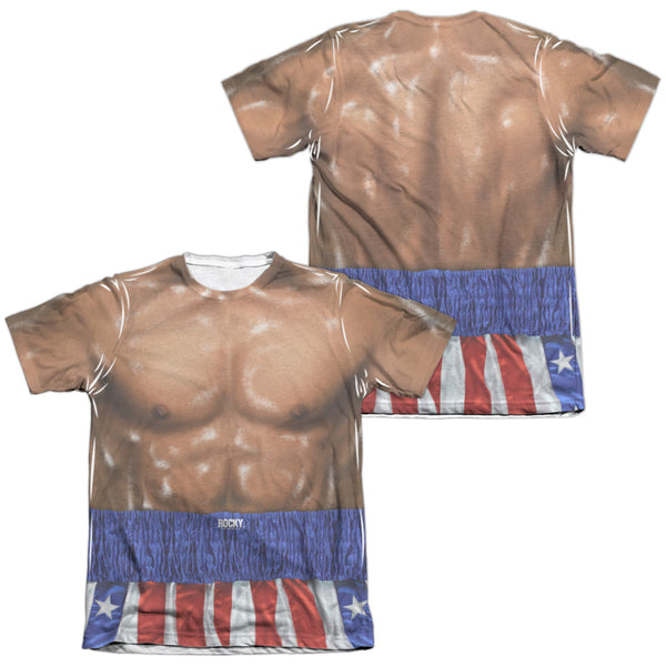 Rocky - Apollo Costume (Front - Back Print) Adult Regular Fit Short Sleeve 65 - 35 Poly - Cotton