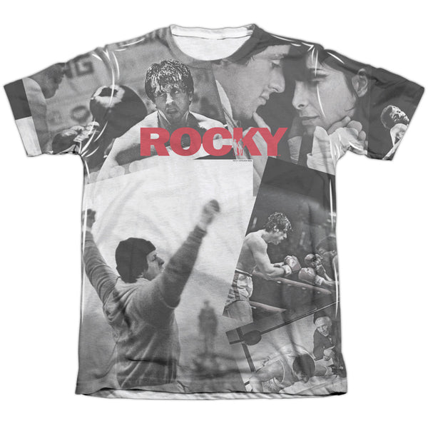 Rocky - 40Th Anniversay Collage Adult Regular Fit Short Sleeve 65 - 35 Poly - Cotton