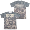 Rocky - Battle (Front - Back Print) Adult Regular Fit Short Sleeve 65 - 35 Poly - Cotton