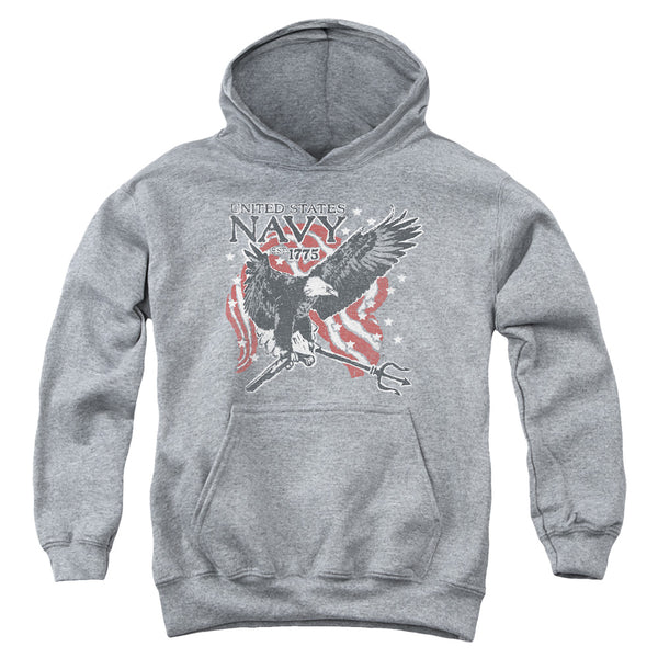 Navy - Trident Youth Hooded Sweatshirt