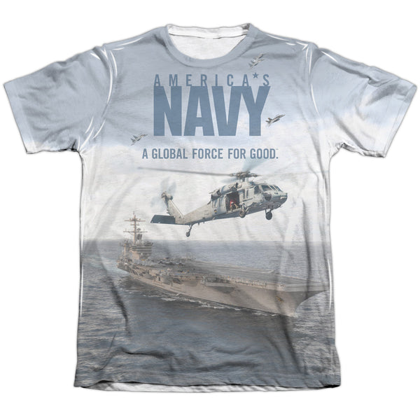Navy - Over And Under Adult Regular Fit Short Sleeve 65 - 35 Poly - Cotton