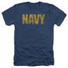 Navy - Logo Adult Regular Fit Heather Short Sleeve