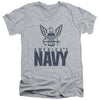 Navy - Eagle Logo Adult Slim Fit V Neck Cotton