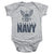 Navy - Eagle Logo Infant Snapsuit