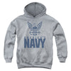 Navy - Eagle Logo Youth Hooded Sweatshirt