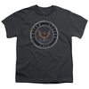 Navy - Rough Emblem Youth Short Sleeve