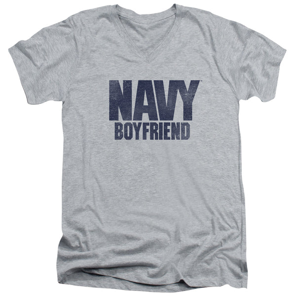 Navy - Boyfriend Adult Slim Fit V Neck Cotton