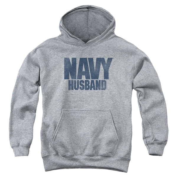Navy - Husband Youth Hooded Sweatshirt