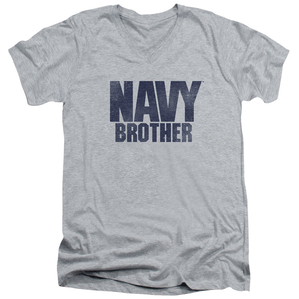 Navy - Brother Adult Slim Fit V Neck Cotton