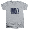 Navy - Grandma Adult Slim Fit V Neck Cotton