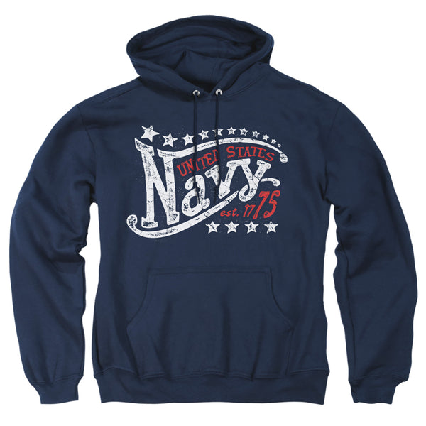 Navy - Stars Adult Pullover Hoodie
