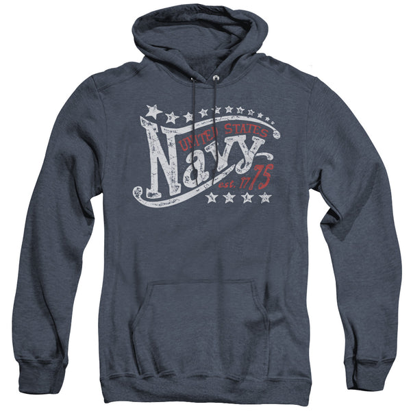 Navy - Stars Adult Heather Hoodie